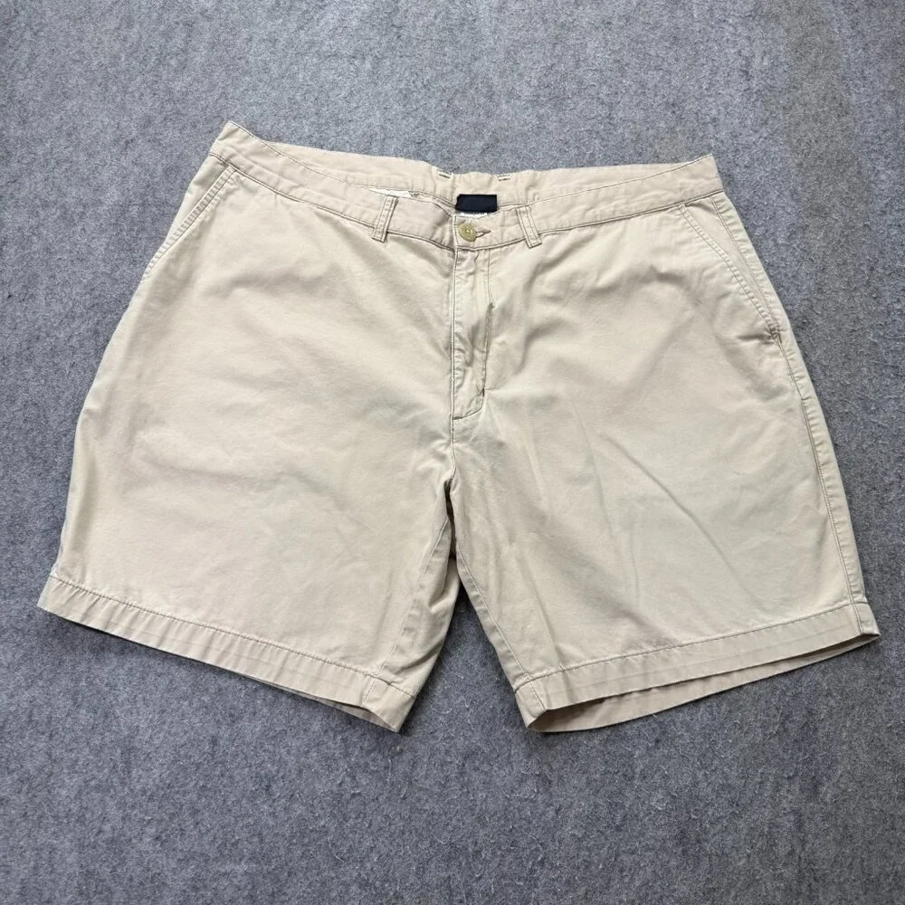 Patagonia All Wear Shorts Men 40 Beige 8" Organic Cotton Flat Front 57674